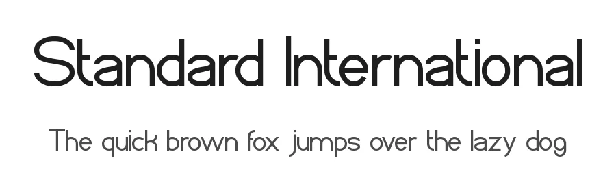 Standard International by weknow โ Sans Serif Font