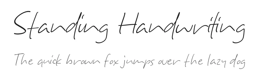 Standing Handwriting