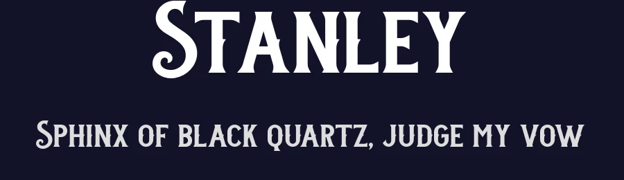 Stanley by Twicolabs Fontdation — Decorative Font — thumbnail 2