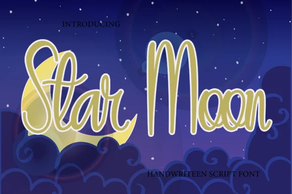Star Moon Font by PAYJHOshop — Script Handwritten Font