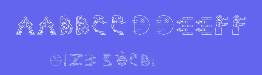 Star Force Nesia by Elohin — Decorative Font — thumbnail 3