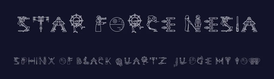 Star Force Nesia by Elohin — Decorative Font — thumbnail 2