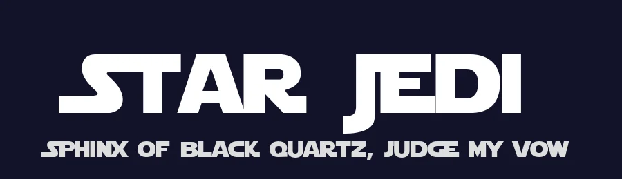 Star Jedi by Boba Fonts — Display Font — thumbnail 2