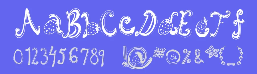 Starberry Swirl Delight by Little Starseed — Decorative Font — thumbnail 3