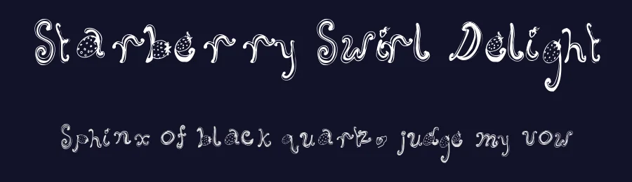 Starberry Swirl Delight by Little Starseed — Decorative Font — thumbnail 2