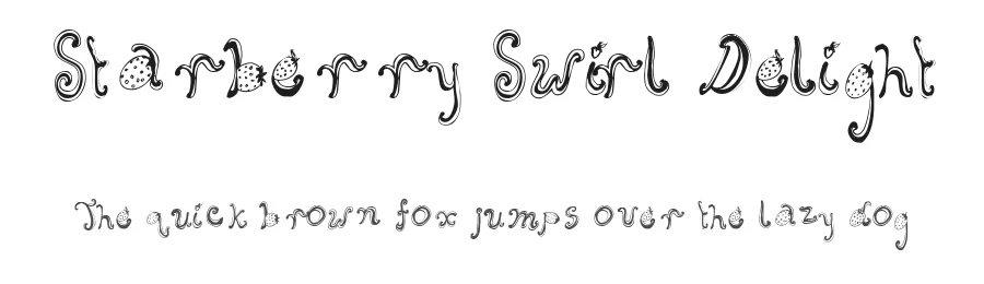 Starberry Swirl Delight by Little Starseed — Decorative Font