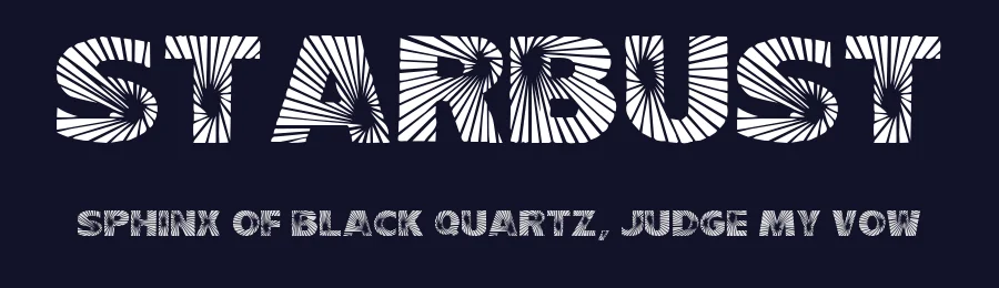 Starbust by David Rakowski — Decorative Font — thumbnail 2