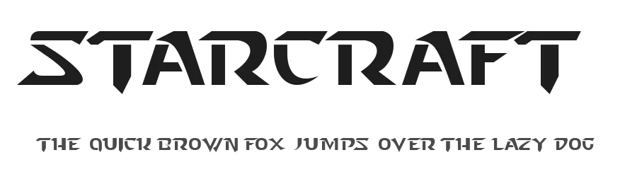 Starcraft by Pixel Sagas — Display Font