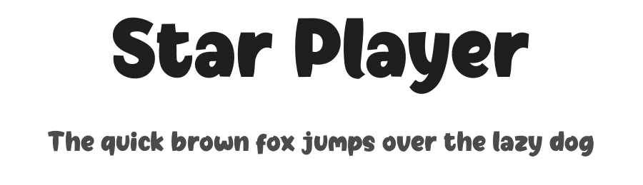Star Player by twinletter β Decorative Font