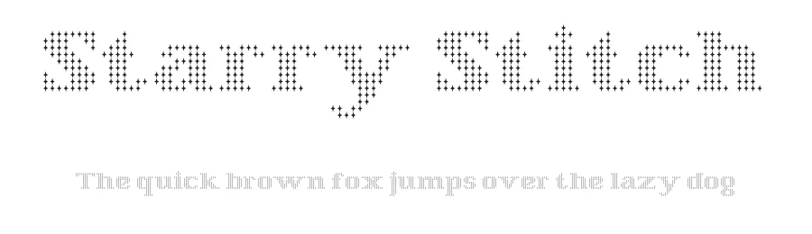 Starry Stitch by Nils von Blanc — Decorative Font