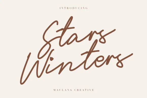 Stars Winters Font by Maulana Creative — Script Handwritten Font