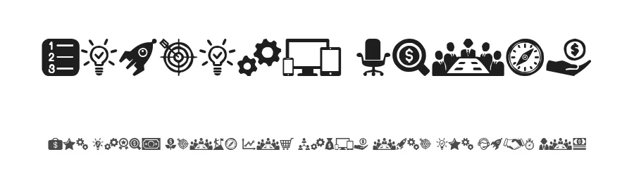 Startup Icons by Woodcutter — Dingbats Font