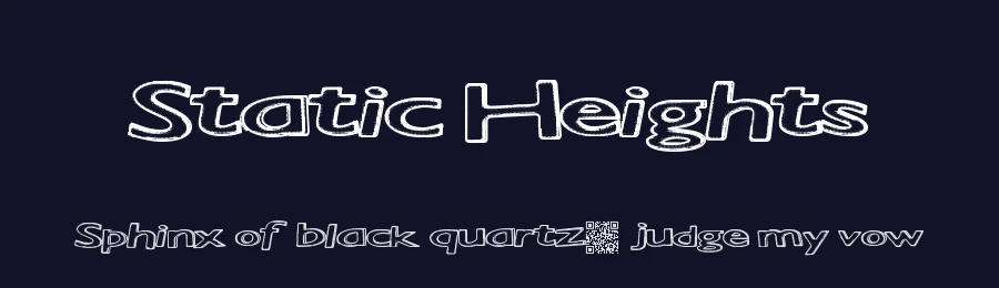 Static Heights by Xerographer Fonts — Decorative Font — thumbnail 2