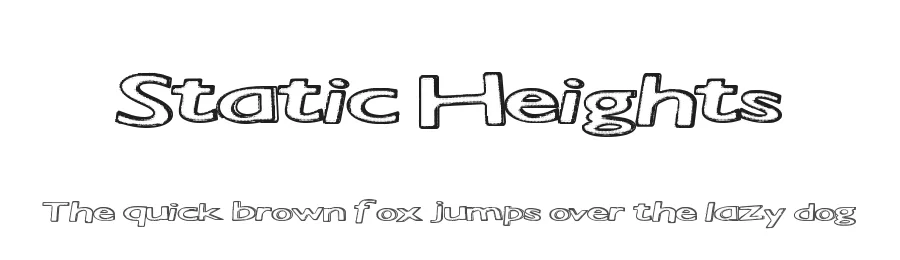 Static Heights by Xerographer Fonts — Decorative Font