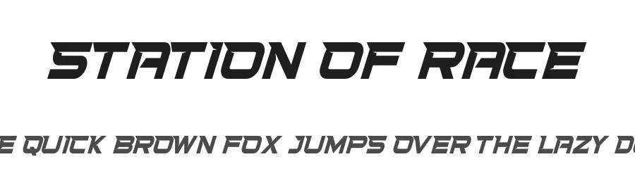 Station Of Race by Fachranheit — Display Font