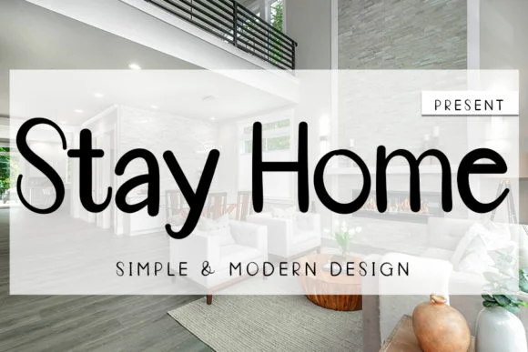 Stay Home Font by Berkah Shop by Berkah Shop — Script Handwritten Font