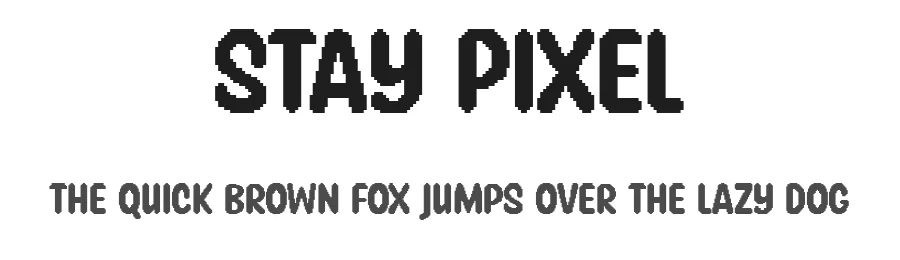 Stay Pixel by Niskala Huruf — Display Font