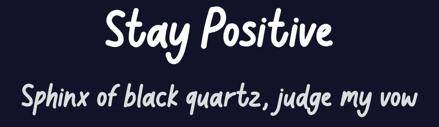 Stay Positive by Graphix Line Studio — Script Handwritten Font — thumbnail 2