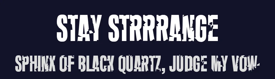 Stay Strrrange by Juha Korhonen — Decorative Font — thumbnail 2