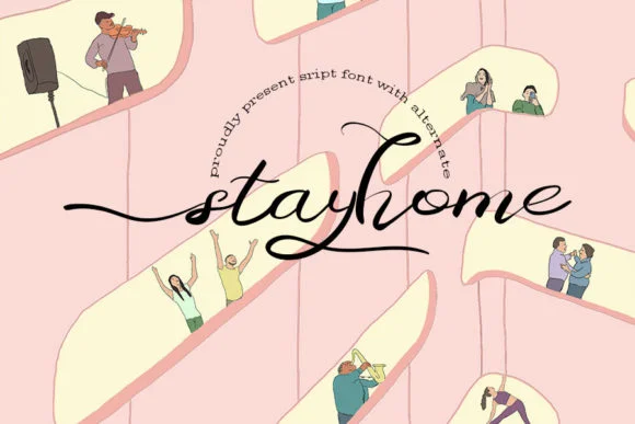 Stayhome Font by muhawk47 by muhawk47 — Script Handwritten Font