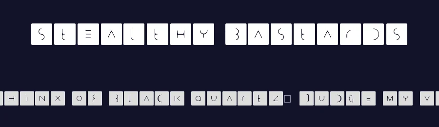 Stealthy Bastards by Andreas Johansson — Decorative Font — thumbnail 2