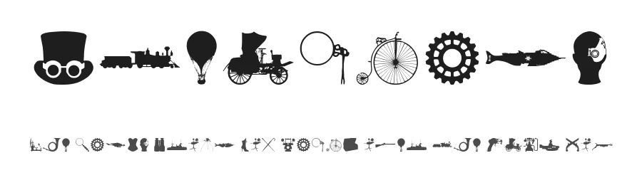 Steampunk by Glyphcraft โ Dingbats Font