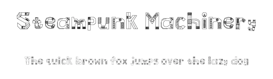 Steampunk Machinery by Aliff Zamri — Decorative Font