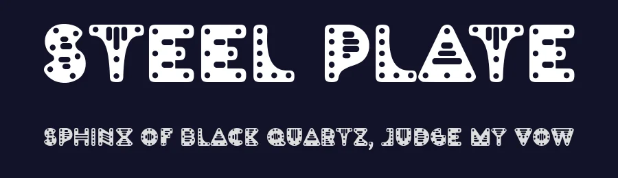 Steel Plate by PutraCetol Studio — Decorative Font — thumbnail 2