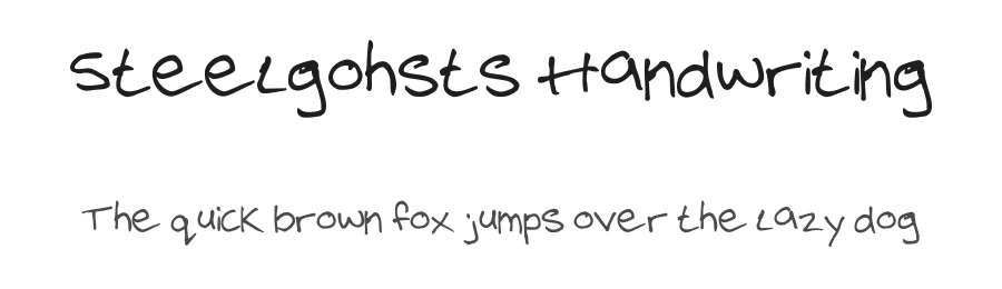 Steelgohsts Handwriting