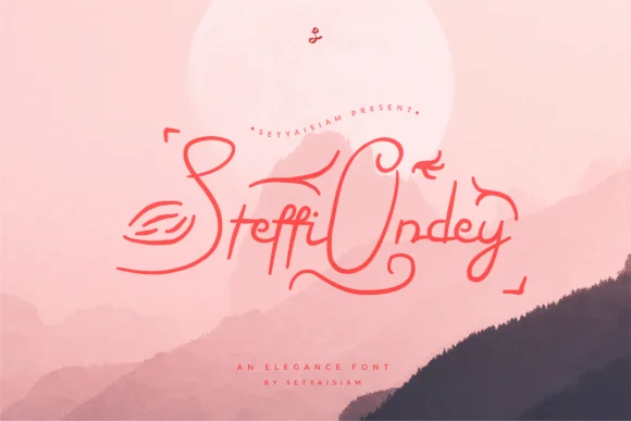 Steffi Ondey Font by setyaisiam — Script Handwritten Font