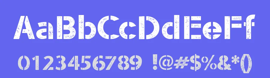 Stencil Army WW I by Galdino Otten Fonts — Decorative Font — thumbnail 3