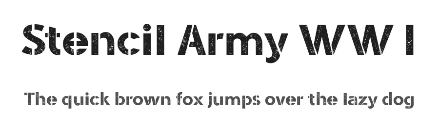 Stencil Army WW I