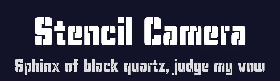 Stencil Camera — Decorative Font — thumbnail 2
