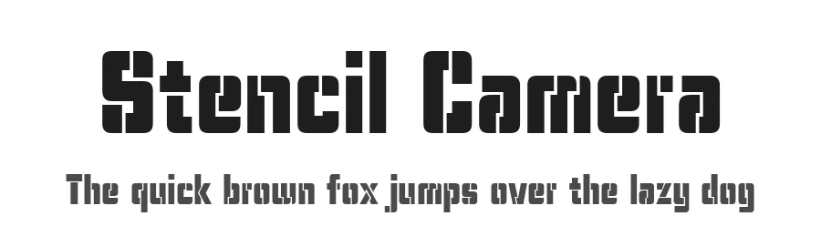 Stencil Camera — Decorative Font