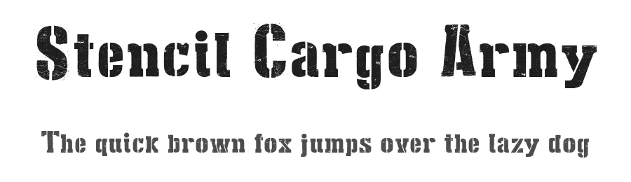 Stencil Cargo Army