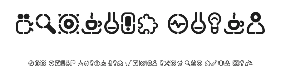 Stencil Icons by Woodcutter — Dingbats Font