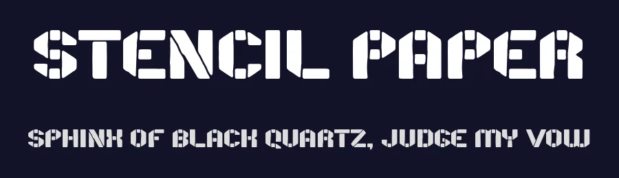 Stencil Paper by Woodcutter — Decorative Font — thumbnail 2