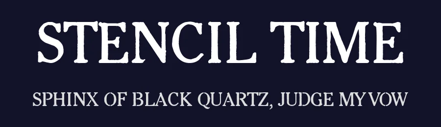 Stencil Time by Woodcutter — Decorative Font — thumbnail 2