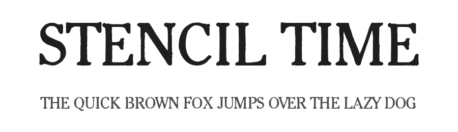 Stencil Time by Woodcutter — Decorative Font