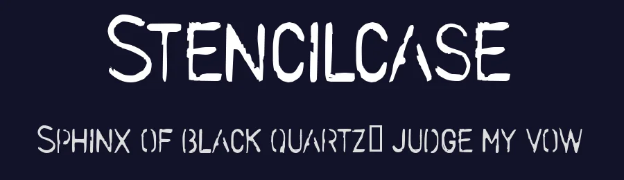 Stencilcase by Robotic Attack Fonts — Decorative Font — thumbnail 2