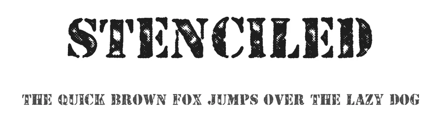 Stenciled by Billy Argel Fonts ® — Decorative Font