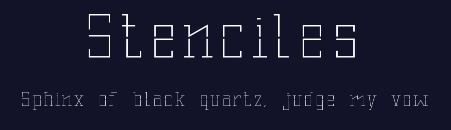 Stenciles by Geronimo Font Studios — Decorative Font — thumbnail 2