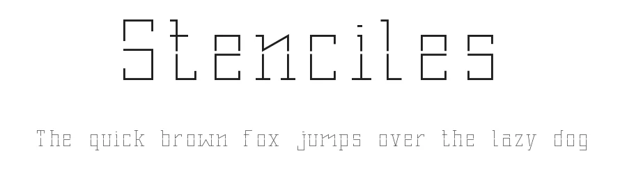 Stenciles by Geronimo Font Studios — Decorative Font