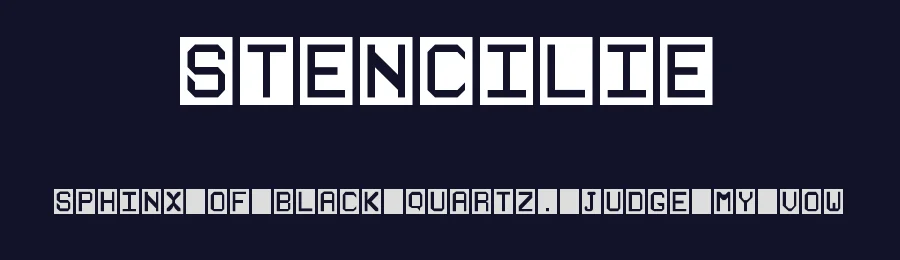 Stencilie by Mandy Smith — Display Font — thumbnail 2