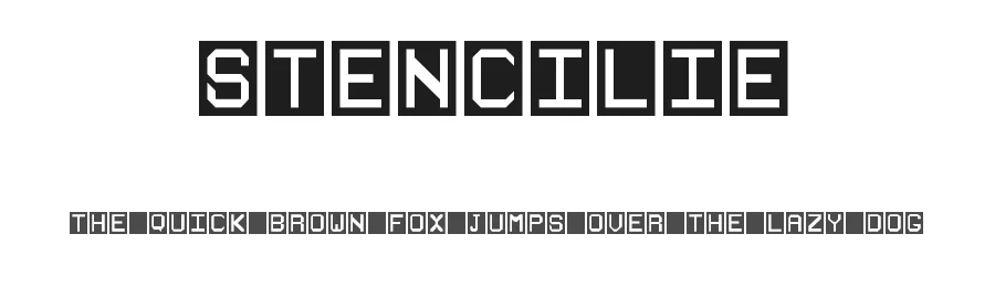 Stencilie by Mandy Smith — Display Font