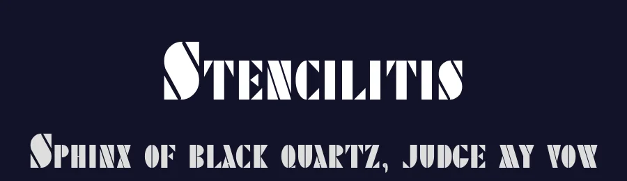 Stencilitis by Madame Phoenica — Decorative Font — thumbnail 2