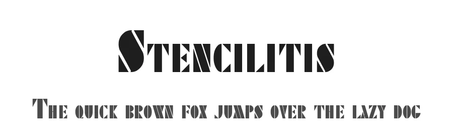Stencilitis by Madame Phoenica β Decorative Font