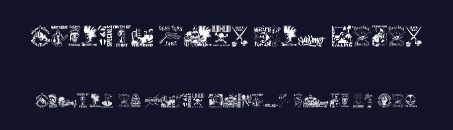 Stencil Punks Band Logos by Skankinrv Tellayouthska — Dingbats Font — thumbnail 2