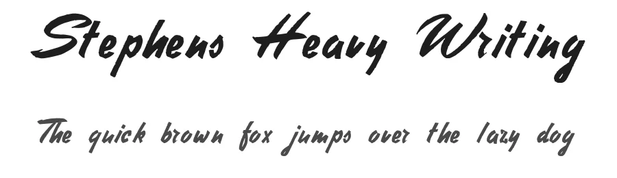 Stephens Heavy Writing
