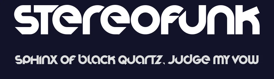 Stereofunk by alanbrowndesign — Display Font — thumbnail 2